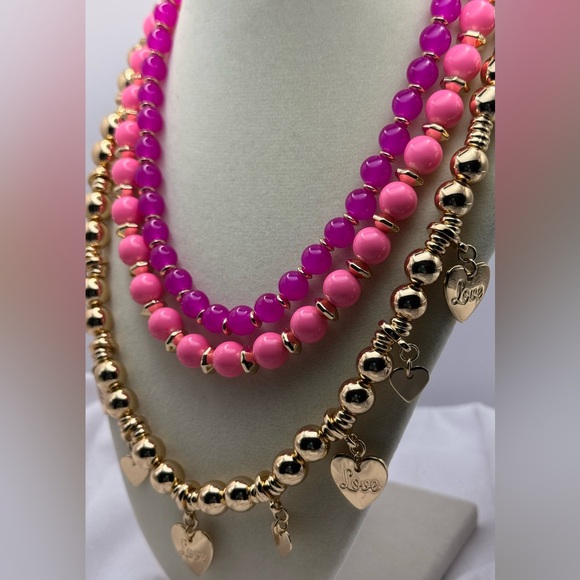 LILLY PULITZER HEART 🩷 CHARM LOVE NECKLACE NWT - Picture 5 of 6